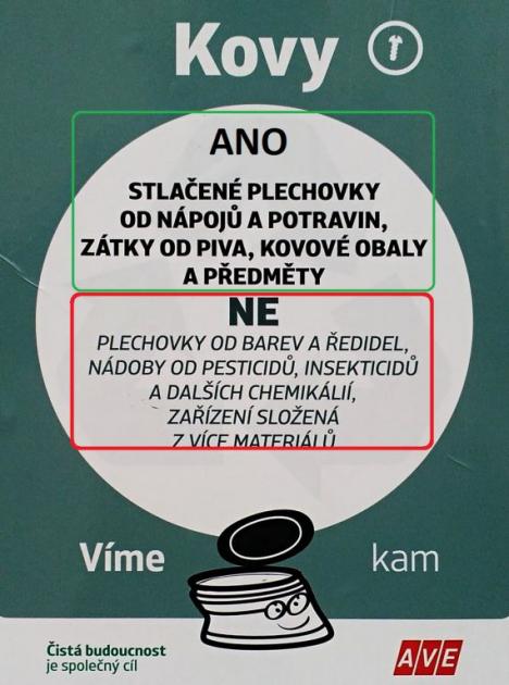 co do kontejneru patří a co nikoliv