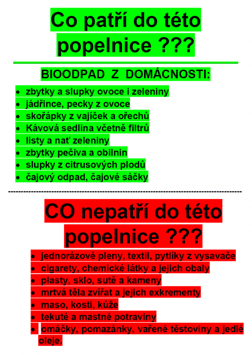 BIOODPAD z domácnosti