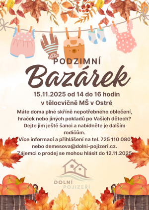 Bazárek oblečení, hraček a jiných pokladů po dětech